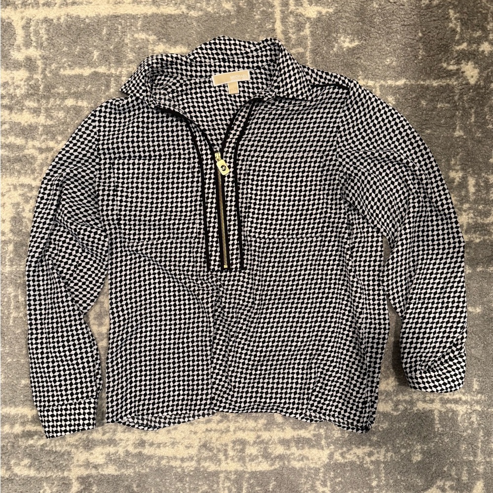 Michael Kors Houndstooth Blouse